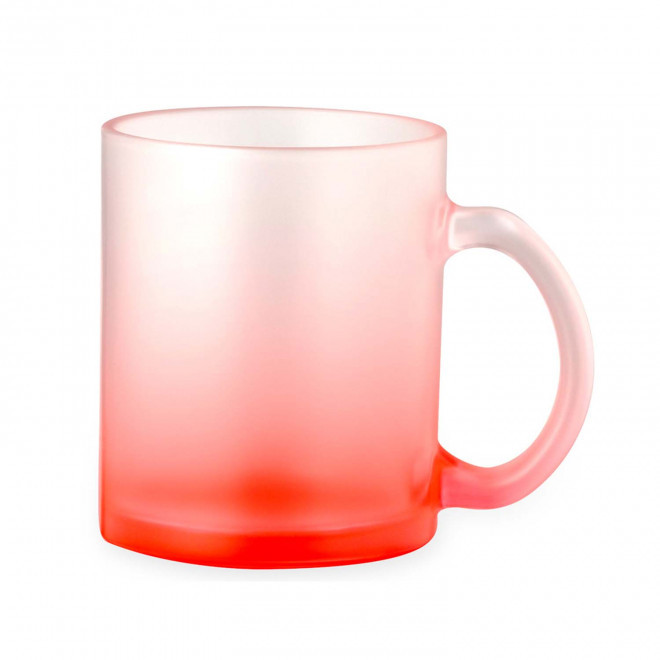 MUG VERRE PERSONNALISABLE SUBLIMATION 'MACIA' - rouge