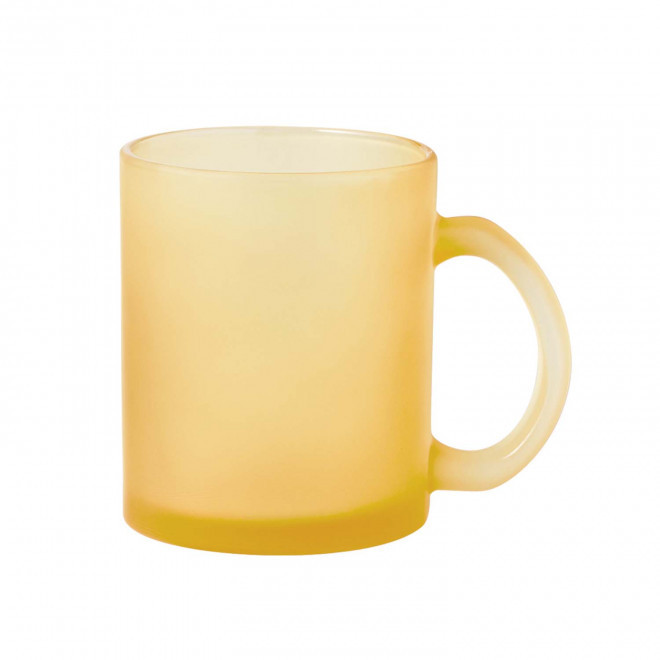 MUG VERRE PERSONNALISABLE SUBLIMATION 'RIMI' - jaune