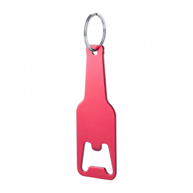 PORTE-CLE DECAPSULEUR PERSONNALISABLE 'BOTELLO' - rouge