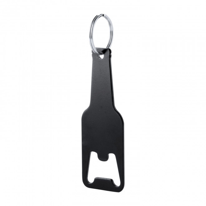 PORTE-CLE DECAPSULEUR PERSONNALISABLE 'BOTELLO' - noir