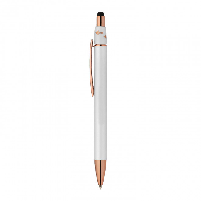 STYLO PERSONNALISABLE ANTI-STRESS 'SOFTLY TOUCH SPINNER' - blanc