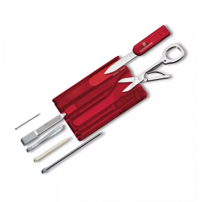 SWISS CARD PERSONNALISABLE 10 FONC  'SWISS CARD CLASSIC' - rouge transparent