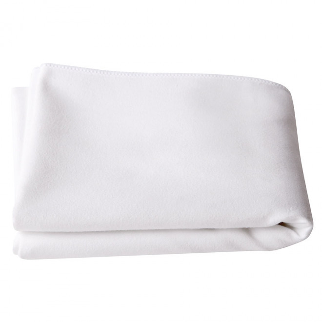 SERVIETTE MICROFIBRE PUBLICITAIRE 70x140 CM 'POLLY'  - blanc