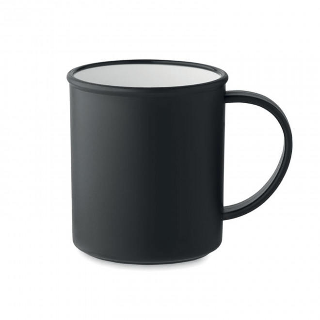 MUG PERSONNALISABLE EN POLYPROPYLENE RECYCLE 'CHOCOLUTO' - noir