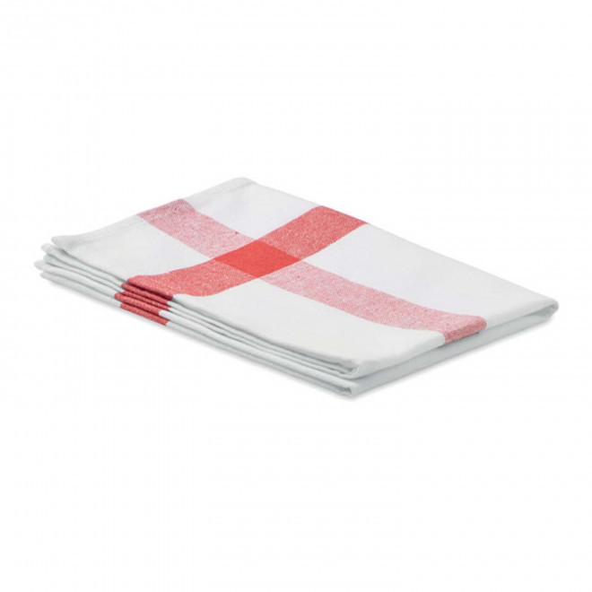 TORCHON CUISINE RECYCLE PERSONNALISABLE 'TEEPY' - rouge