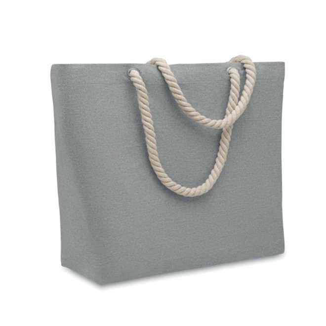 SAC DE PLAGE PERSONNALISABLE COTON 'IBIZA COTON RECYCLE' - gris