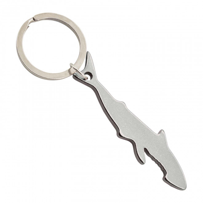 PORTE CLE DECAPSULEUR PERSONNALISABLE 'SHARKO' - argenté