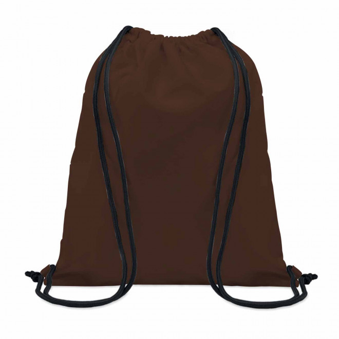SAC A DOS CORDELETTE PERSONNALISABLE SUR MESURE 'ONA' - marron