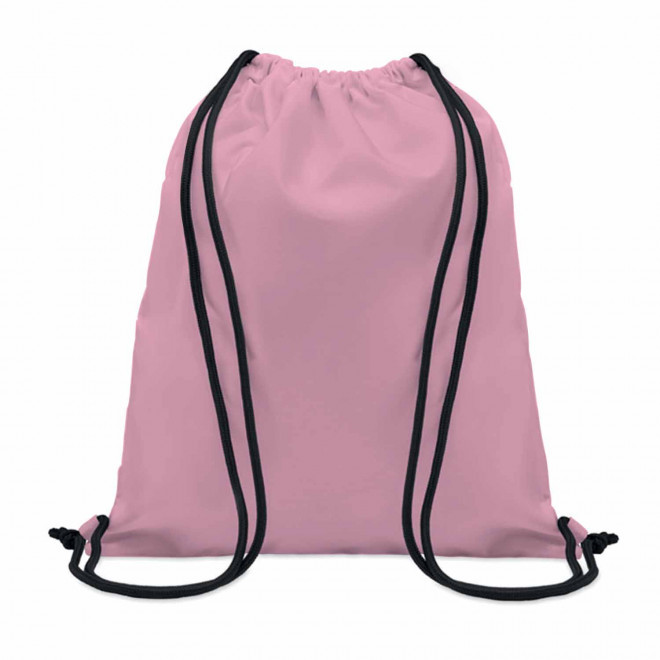 SAC A DOS CORDELETTE PERSONNALISABLE SUR MESURE 'ONA' - rose clair