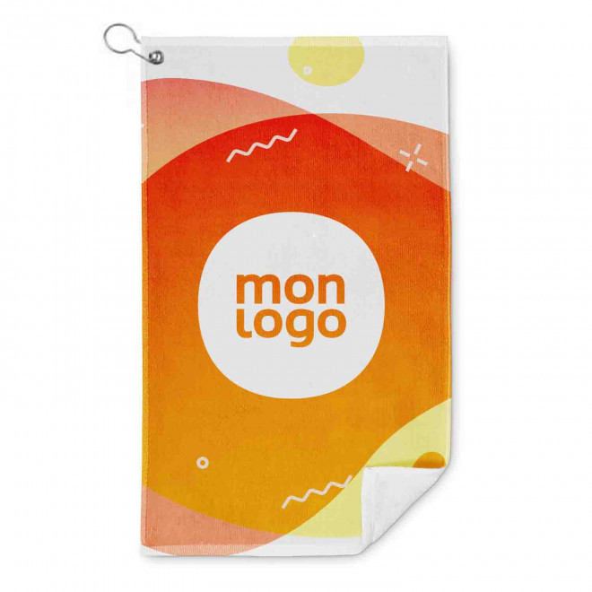 SERVIETTE GOLF PERSONNALISABLE 'GOLOFA SUBLIMATION' - blanc