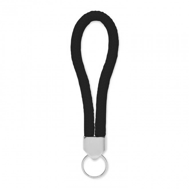 PORTE CLE CORDE PERSONNALISABLE 'KALOU' - noir