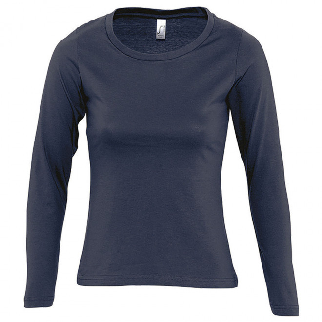 TEE-SHIRT PERSONNALISE FEMME MANCHES LONGUES 'MAJESTIC' 150 GR/M² - marine