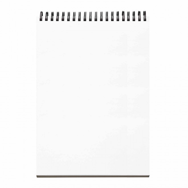 BLOC-NOTES SPIRALES A4 PERSONNALISABLE 'GORDON' 50 PAGES - blanc