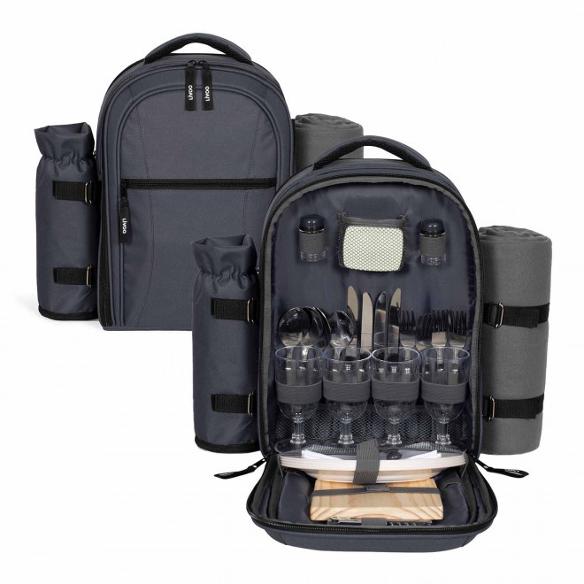 SAC A DOS PIQUE-NIQUE PERSONNALISABLE 'LUVIO' - gris