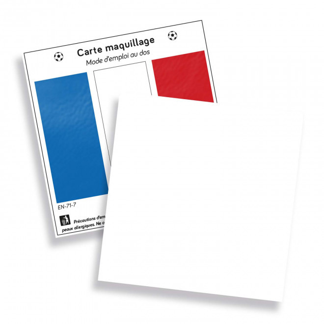 MAQUILLAGE SUPPORTER PERSONNALISABLE MIF 'MAHOM' - bleu/blanc/rouge