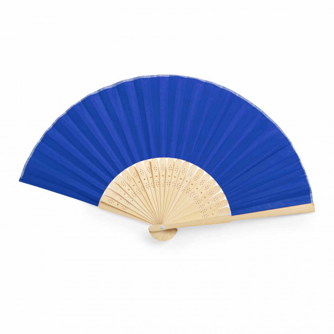 EVENTAIL PERSONNALISABLE EN BAMBOU 'FANNY BAMBOU' - bleu