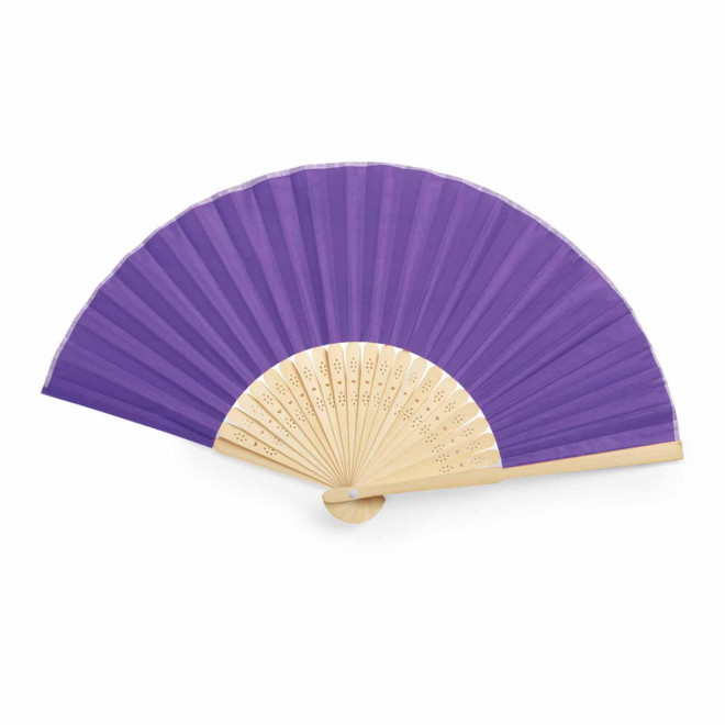 EVENTAIL PERSONNALISABLE EN BAMBOU 'FANNY BAMBOU' - violet