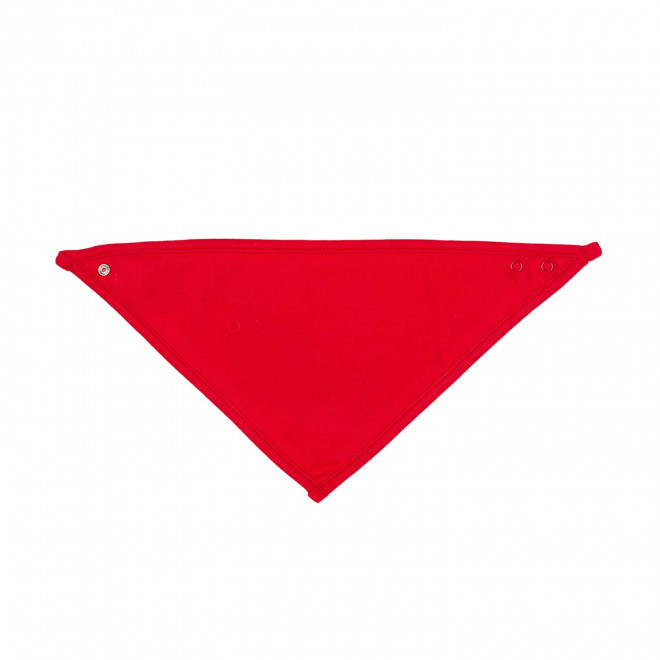 BAVOIR TRIANGLE PERSONNALISE 'BANDANA BIB' - blanc/rouge