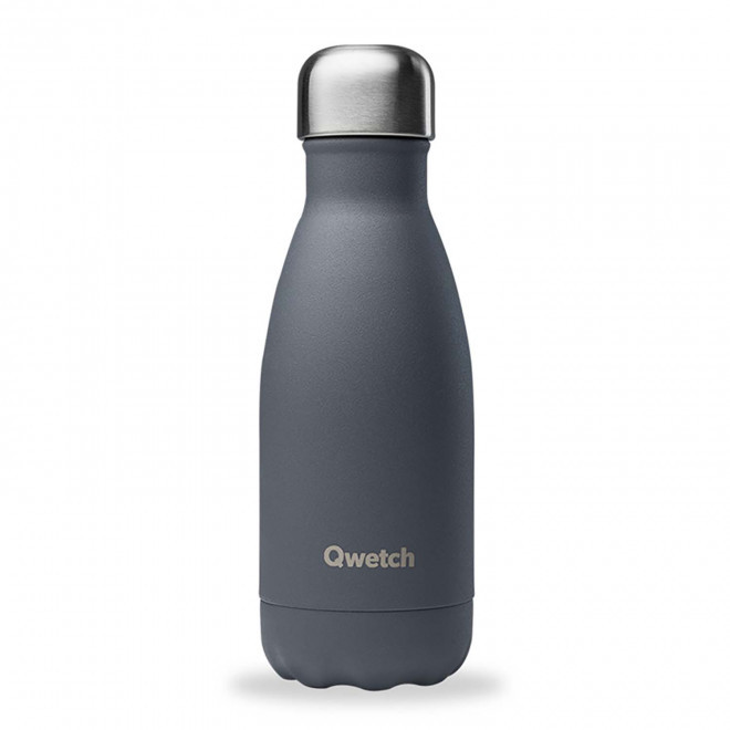 BOUTEILLE ISOTHERME PERSONNALISABLE INOX '260 ML QWETCH®' - gris