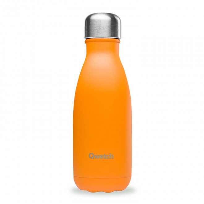 BOUTEILLE ISOTHERME PERSONNALISABLE INOX '260 ML QWETCH®' - orange