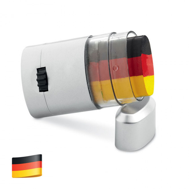 STICK DE MAQUILLAGE DRAPEAU PERSONNALISABLE 'TRIOCOLOR' - noir/rouge/jaune