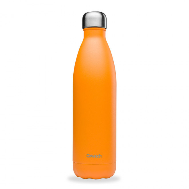 BOUTEILLE ISOTHERME PERSONNALISABLE INOX 750 ML QWETCH® - orange