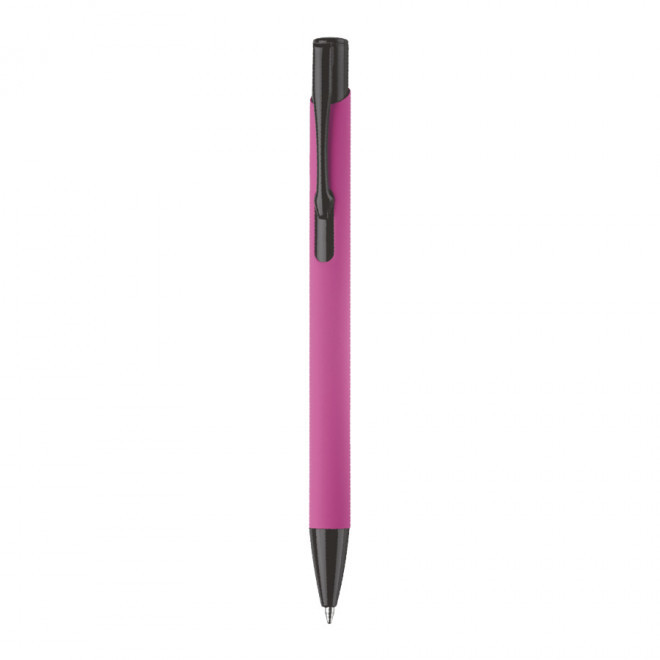 STYLO PUBLICITAIRE EN ALUMINIUM 'SOFTLY BLACK' - rose