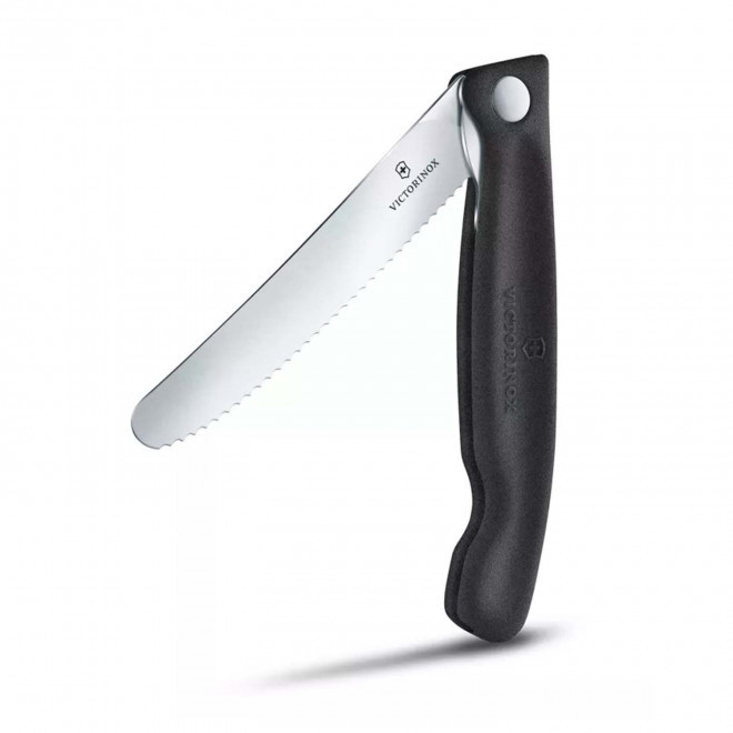 COUTEAU OFFICE PERSONNALISABLE 'SWISS CLASSIC PLIANT' - noir