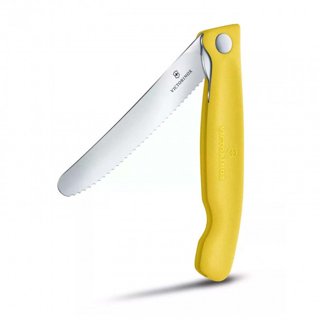 COUTEAU OFFICE PERSONNALISABLE 'SWISS CLASSIC PLIANT' - jaune