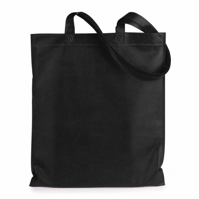 SAC SHOPPING PERSONNALISABLE ANSES LONGUES 'BONITO 70 GR' - noir