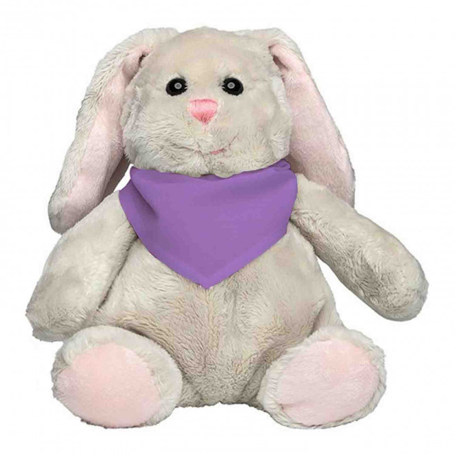 PELUCHE LAPIN PERSONNALISABLE 'KANOU BANDANA' - violet