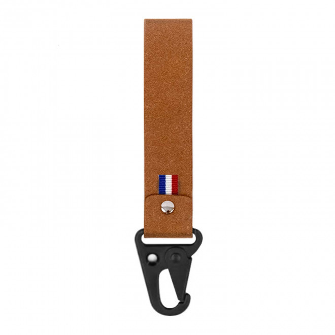 PORTE CLE PERSONNALISABLE MOUSQUETON MIF 'CLARA' - naturel