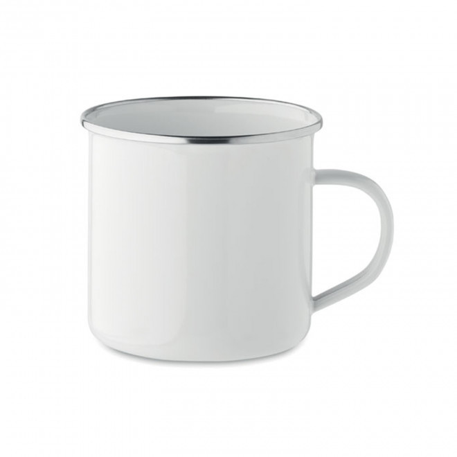 MUG EN METAL PERSONNALISABLE 500ML 'RANIA' - blanc