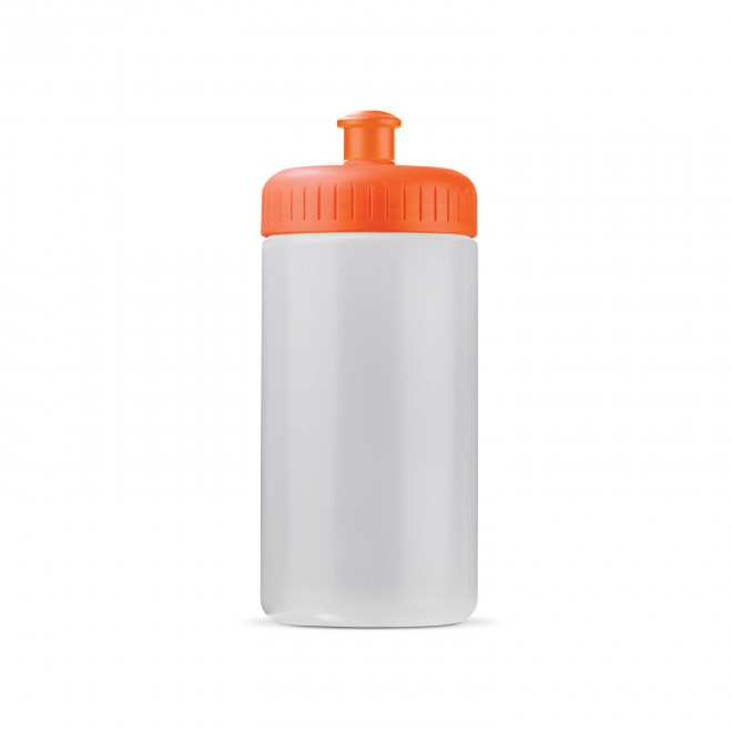 GOURDE PERSONNALISABLE 500ML CORPS TRANSLUCIDE BIO 'TRAIL' - orange