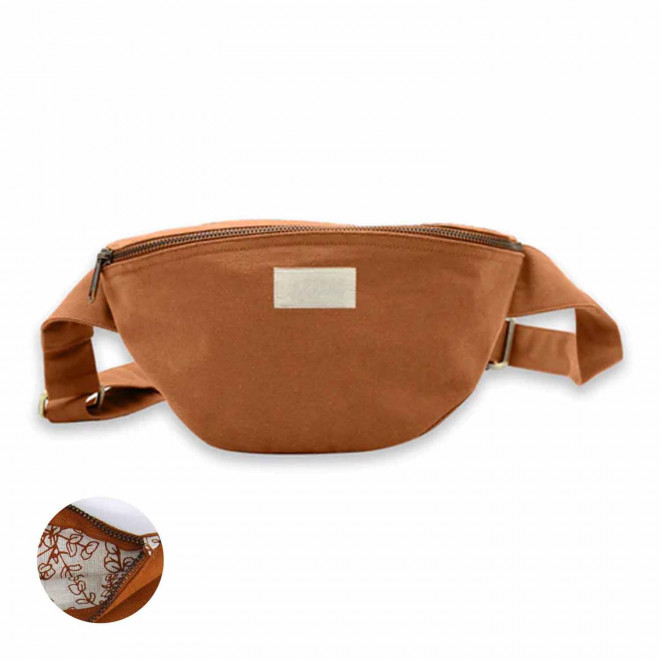 SAC BANANE PERSONNALISABLE COTON STUDIO BY HINDBAG 'VALENTINA' - cuivre