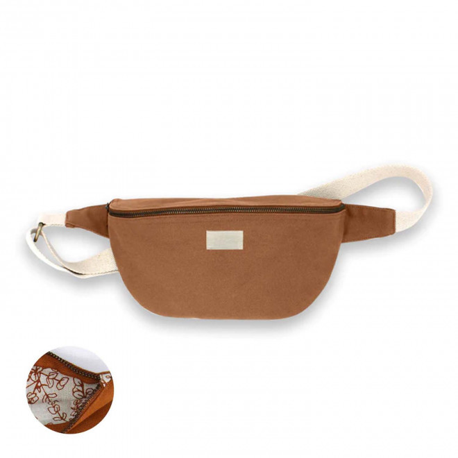 SAC BANANE PERSONNALISABLE EN COTON STUDIO BY HINDBAG 'ANTOINE' - cuivre