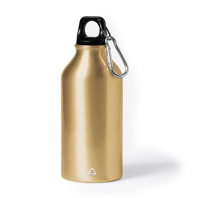 GOURDE ALUMINIUM PUBLICITAIRE 400 ML 'EVEREST RECYCLE' - doré