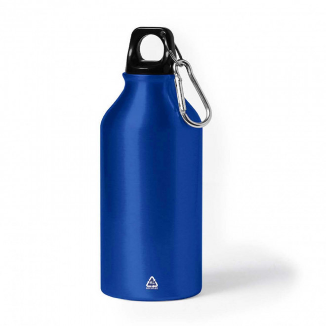 GOURDE ALUMINIUM PUBLICITAIRE 400 ML 'EVEREST RECYCLE' - bleu royal