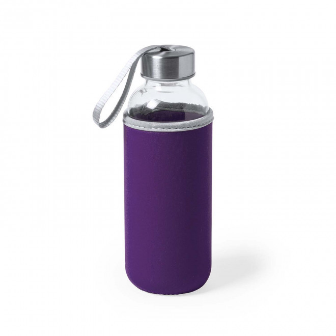 BOUTEILLE EN VERRE PERSONNALISABLE 'MALDEN' - violet