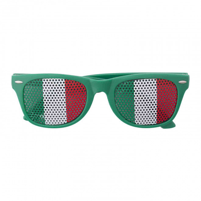 LUNETTES DE SUPPORTER PERSONNALISABLES 'FANSUN' - vert/blanc