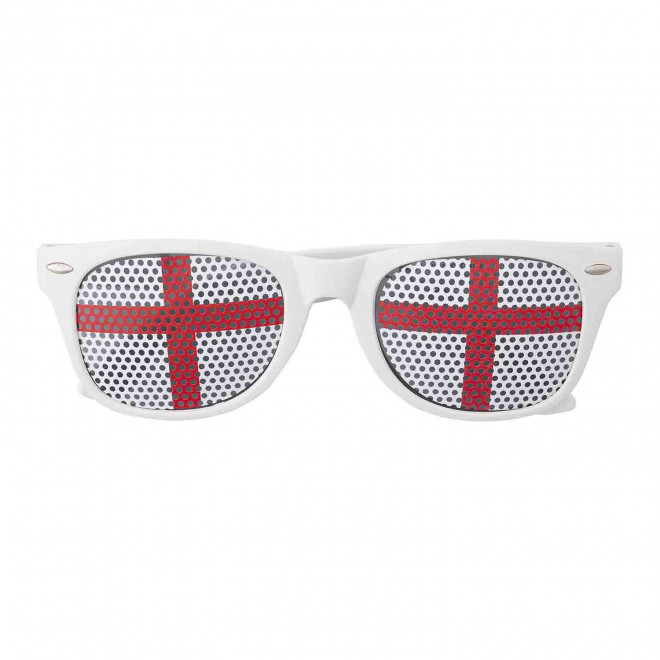 LUNETTES DE SUPPORTER PERSONNALISABLES 'FANSUN' - rouge/blanc
