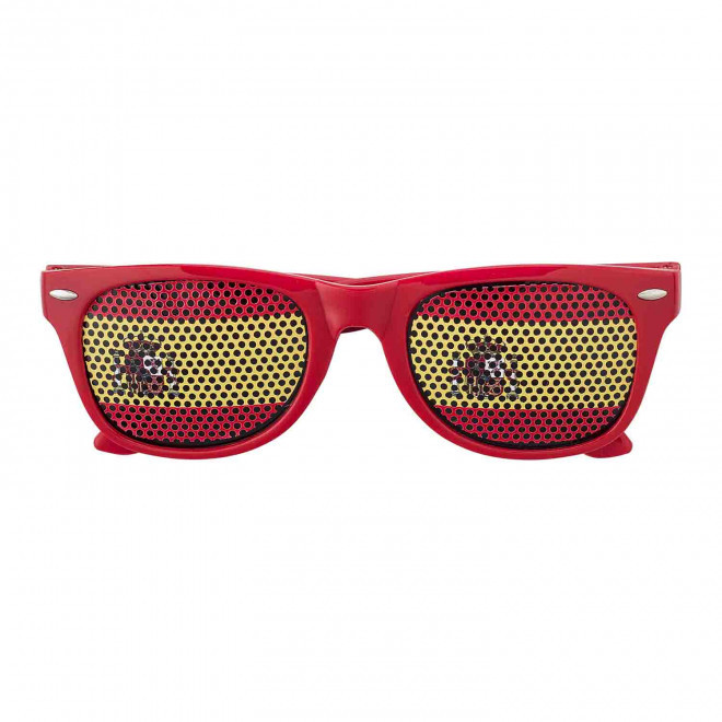 LUNETTES DE SUPPORTER PERSONNALISABLES 'FANSUN' - rouge/jaune