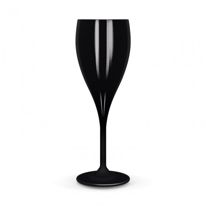 FLÛTE À CHAMPAGNE TRITAN® PERSONNALISÉE MIF 'SERULI' 16CL - noir