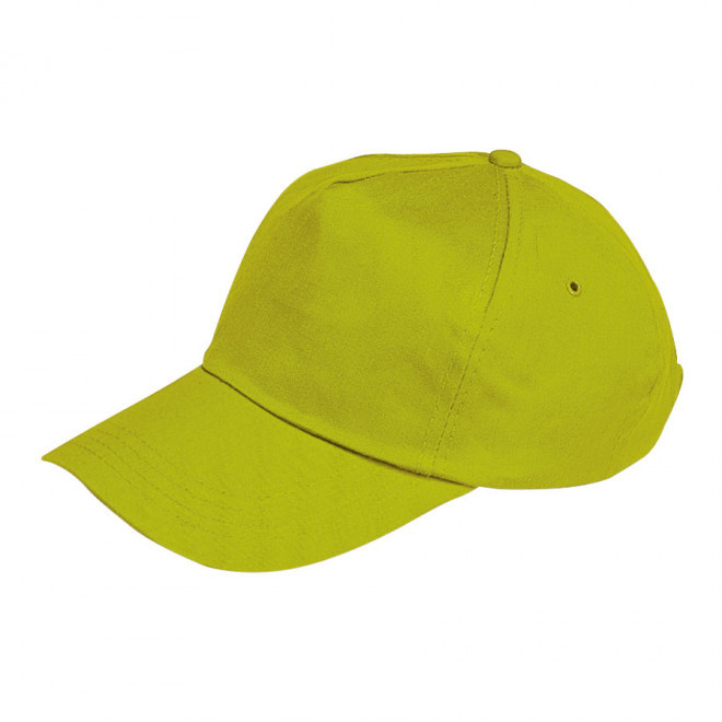 CASQUETTE PUBLICITAIRE 5 PANS 'ANTO' 165 GR/M² - lime