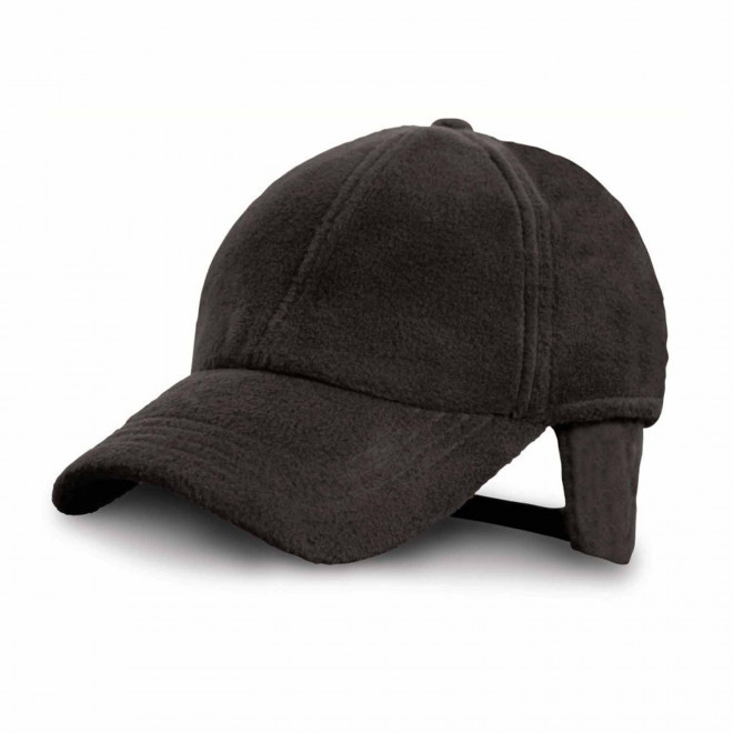 CASQUETTE CACHE OREILLE PERSONNALISABLE 'THERMO FLAP' - noir