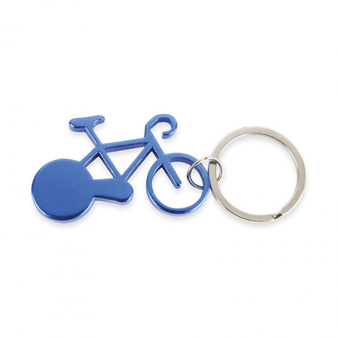 PORTE-CLÉS PUBLICITAIRE EN FORME DE VÉLO 'CYCLO' - bleu