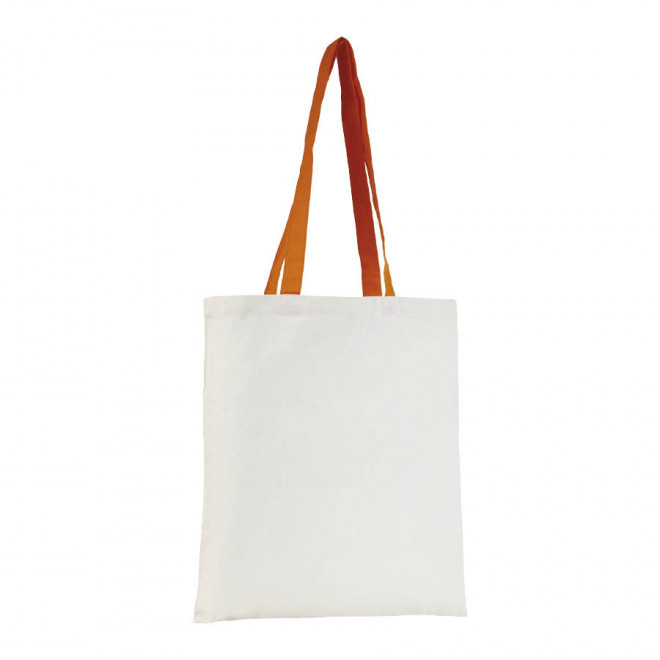 TOTE BAG PUBLICITAIRE COTON ANSES LONGUES 'AURIANA' - orange