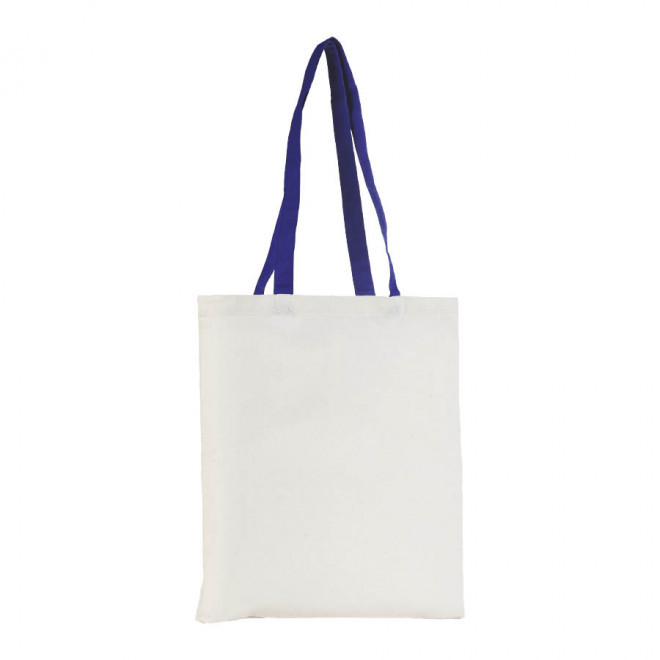 TOTE BAG PUBLICITAIRE COTON ANSES LONGUES 'AURIANA' - bleu royal