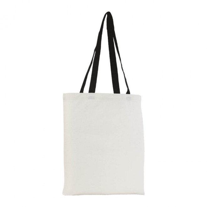 TOTE BAG PUBLICITAIRE COTON ANSES LONGUES 'AURIANA' - noir