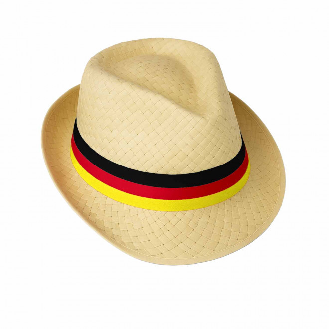 CHAPEAU PAILLE EU PERSONNALISABLE 'BRAZ KIDS' - paille claire/allemagne